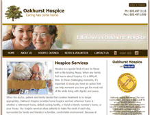 Tablet Screenshot of oakhursthospice.com
